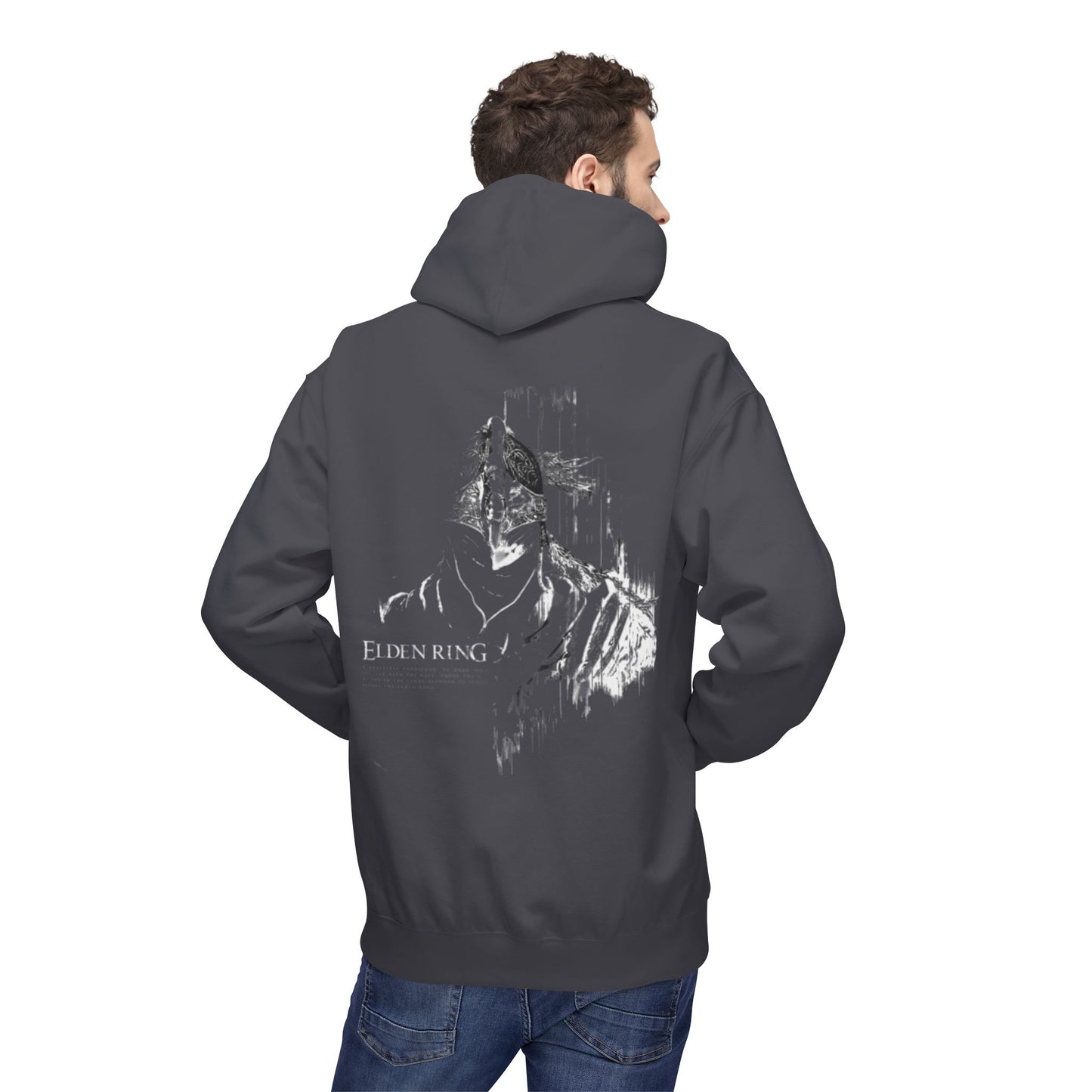 Hoodie — Subtle Grunge Portrait Graphic Pullover