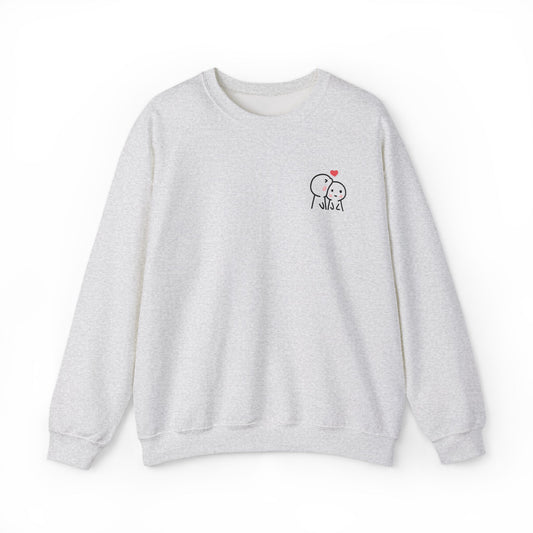 Crewneck Sweatshirt — 'You Won My Heart' Tic-Tac-Toe Love Graphic