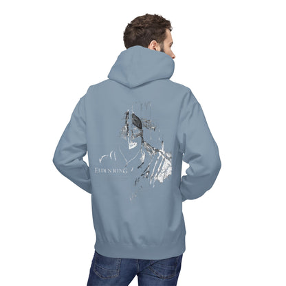 Hoodie — Subtle Grunge Portrait Graphic Pullover