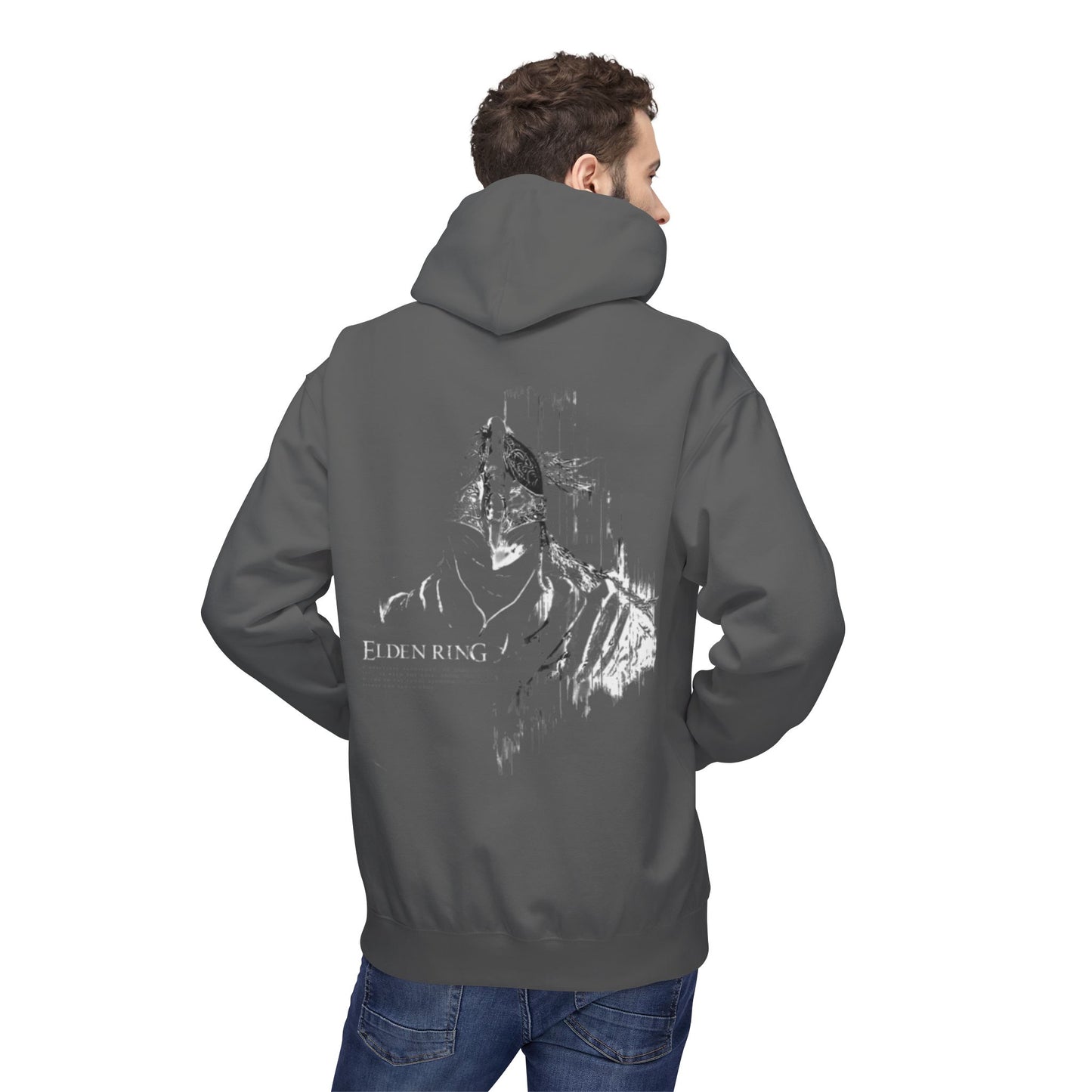 Hoodie — Subtle Grunge Portrait Graphic Pullover