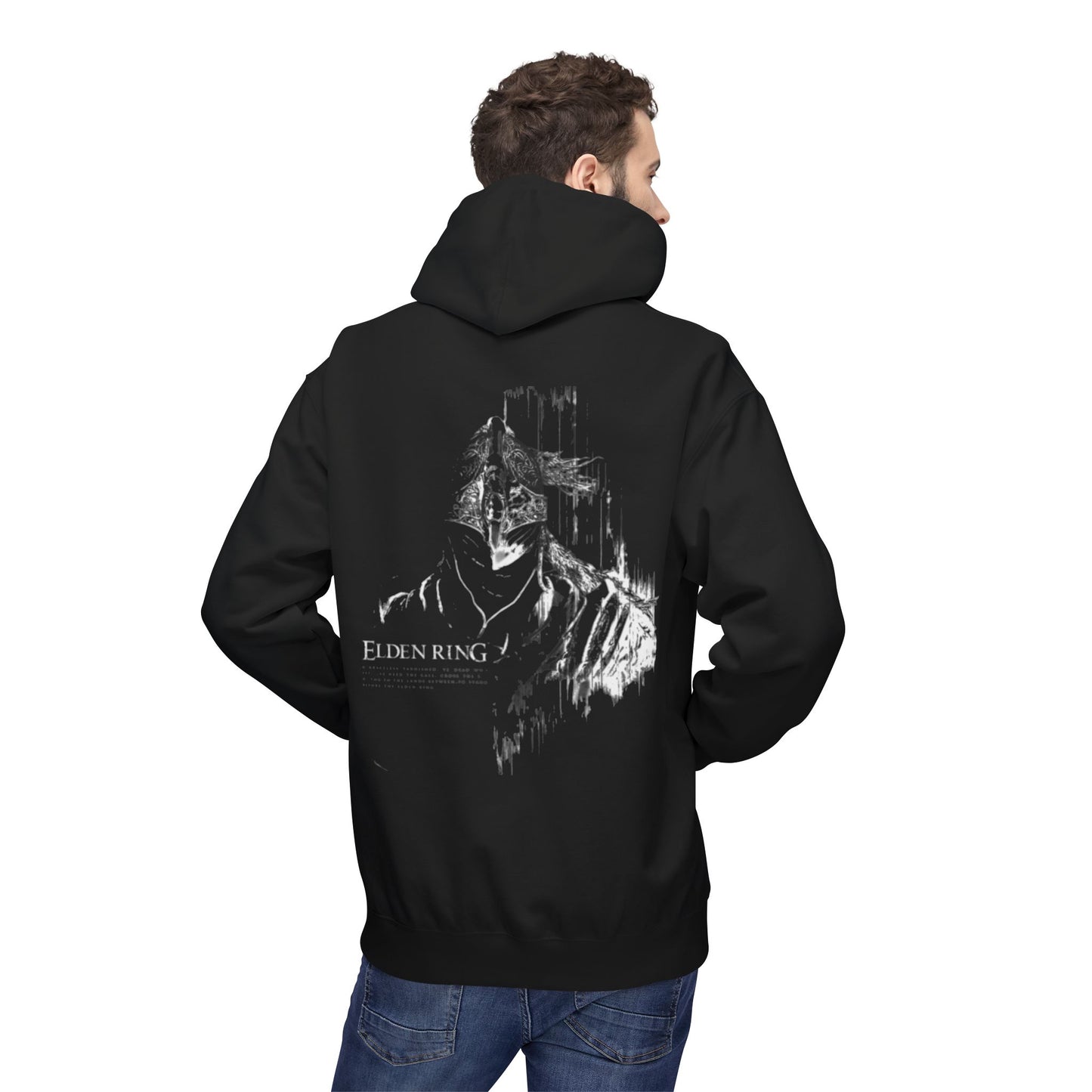 Hoodie — Subtle Grunge Portrait Graphic Pullover