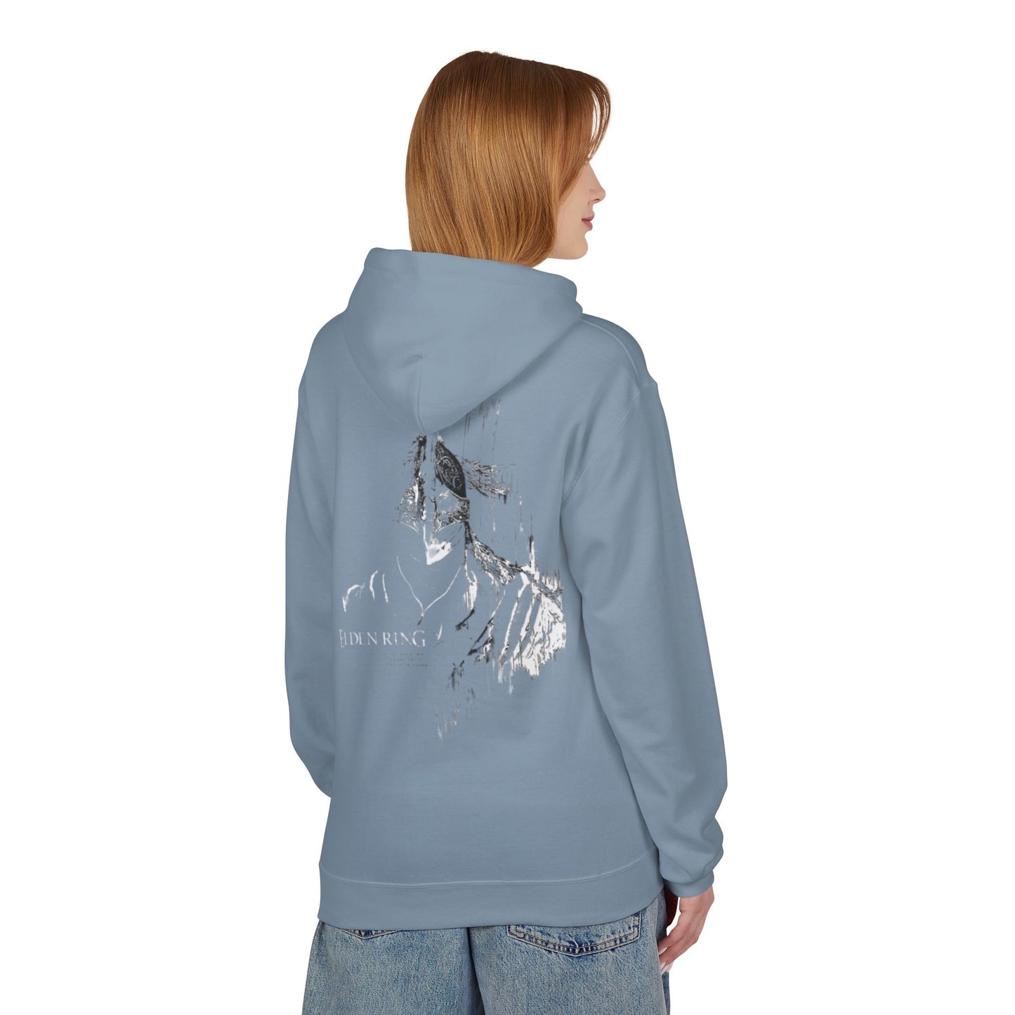Hoodie — Subtle Grunge Portrait Graphic Pullover