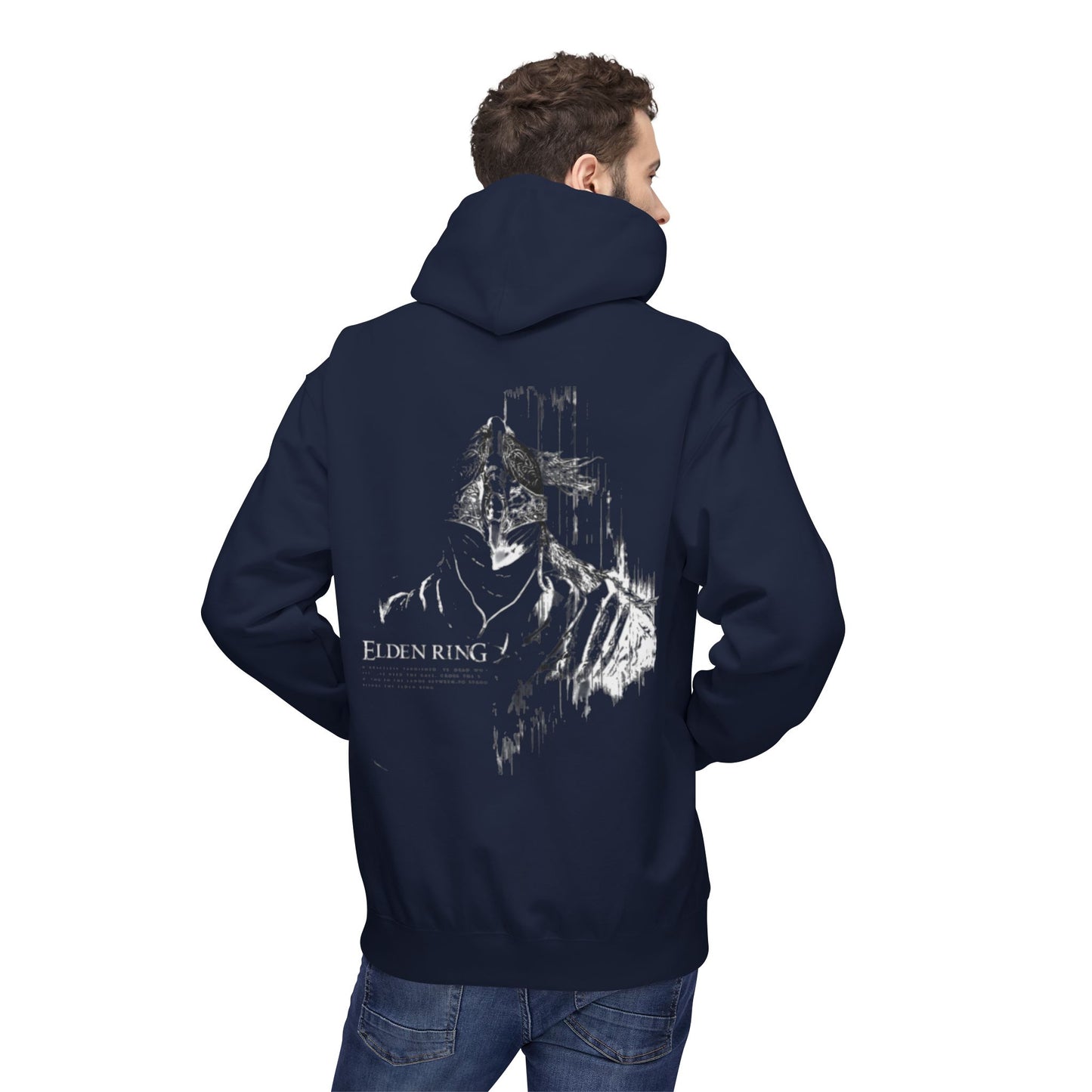 Hoodie — Subtle Grunge Portrait Graphic Pullover