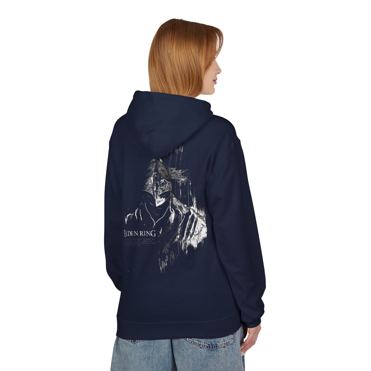 Hoodie — Subtle Grunge Portrait Graphic Pullover