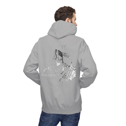 Hoodie — Subtle Grunge Portrait Graphic Pullover