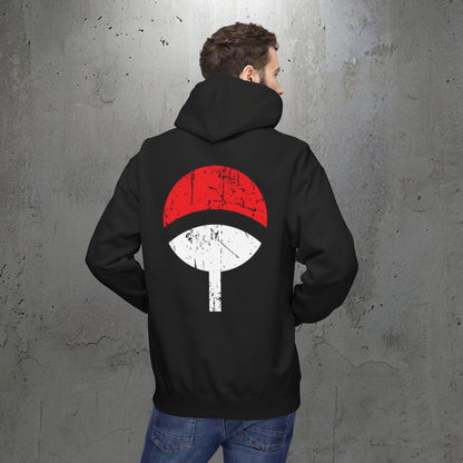 Anime Sharingan Eyes Hoodie — Uchiha-Inspired Red & Purple Eye Graphic Pullover